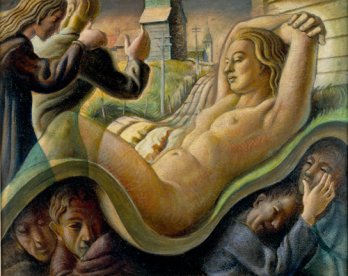 Nu_Nude/Henry George Glyde, Elle était assise sur une colline dominant la ville, 1940_She Sat Upon A Hill Above the City, 1940_Gift-Don de Helen Collinson, 1981_Glenbow Museum, Calgary.