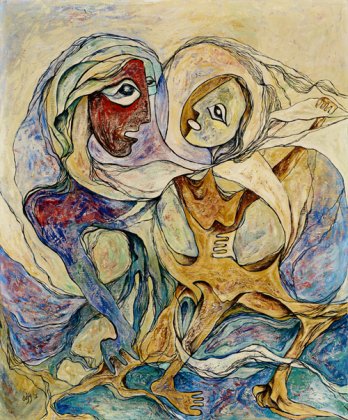 Daphne Odjig 2/Daphne Odjig+Mother Earth Struggling for her life, 1975_Collection of Barbara A. Newton Vedan, Vancouver