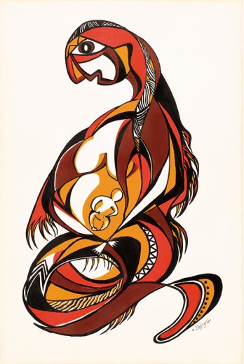 Daphne Odjig 2/Earth Mother, 1969_Collection of Stan Somerville, Westbank (Colombie-Britannique