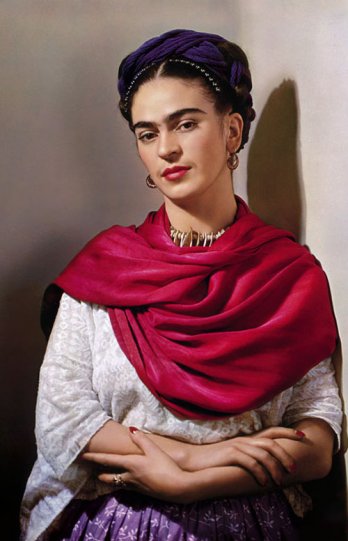 Frida with magenta scarf, 1939_Collection Nickolas Muray Photo Archives