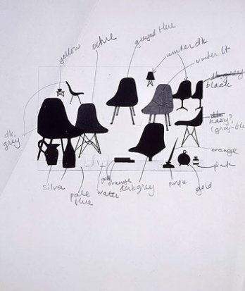 Charles & Ray Eames, Drawing for postcard_USA