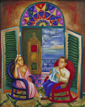 Cundo Bermudez, Le balcon, 1941_The Museum of Modern Art/SCALA/Art Resource NY