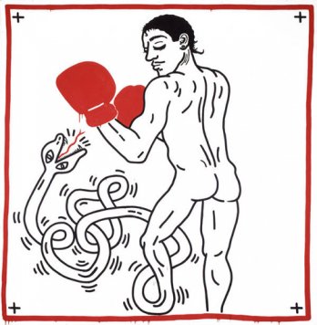 Keith Haring_Portrait of Macho Camacho, 1985