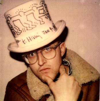 Keith Haring with hat