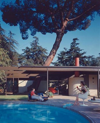 Julius Shulman_Charles Eames & Eero Saarinen_Entenza Residence, 1950