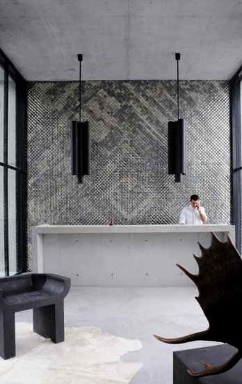 Hotel Habita Monterrey in Mexico/lobby par Landa Arquitectos
