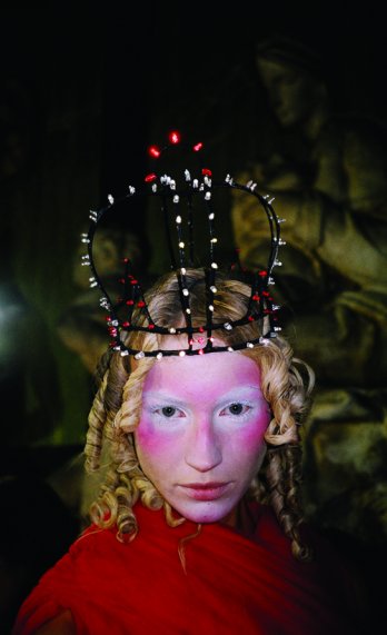 Stephen Jones/Crown by Stephen Jones for Comme Des Garcons , Spring Summer 2006 Photographed backstage at Comme Des Garcons show, Paris_Stephen Jones Millinery