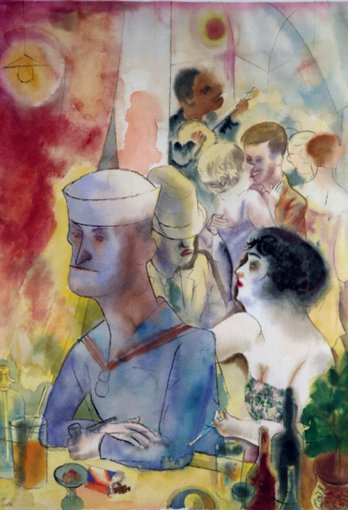 George Grosz_Matrose im Nachtlokal, 1925