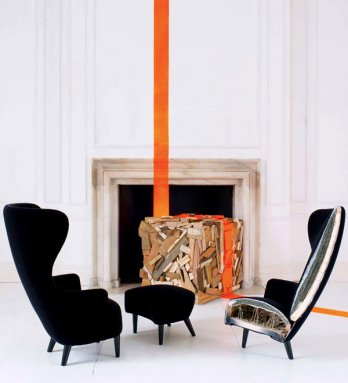 Tom Dixon by George Smith/Wingback chair & Footstool