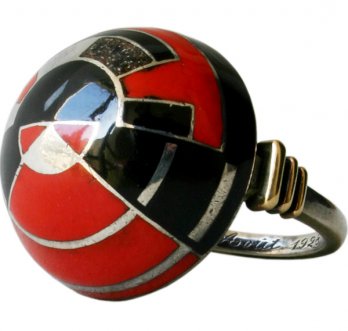 Bijou Art déco et Avant-garde/Gérard Sandoz, bague demi-globe, Paris, 1928_Collection Jean-Pierre Malga, Paris_DR