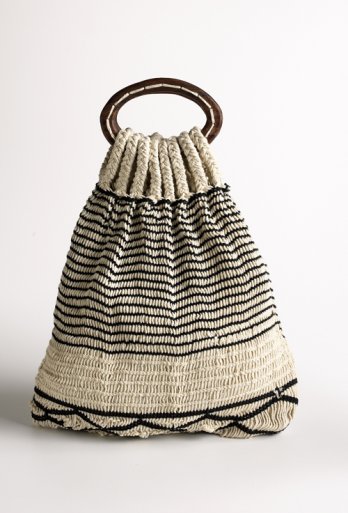 Kate Spade New York handbag made from loosely woven cotton with an FSC-certified morado (Bolivian rosewood) handle_Dan Whipps