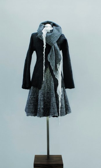 Fashioning Felt/Dress and jacket. Designed by Christine Birkle. Manufactured by Hut Up. Germany, winter 2007–08. Wool, cotton