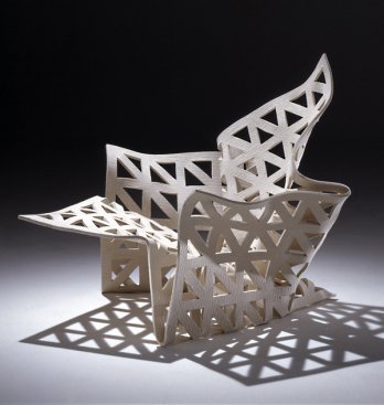 Fashioning Felt/less You chair. Designed and made by Louise Campbell. Denmark, 1999. 10mm technical felt and 750 sheets of gelatin_Erik Brahl