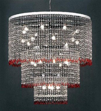 Chromed lamp with Swarovski spectra crystals